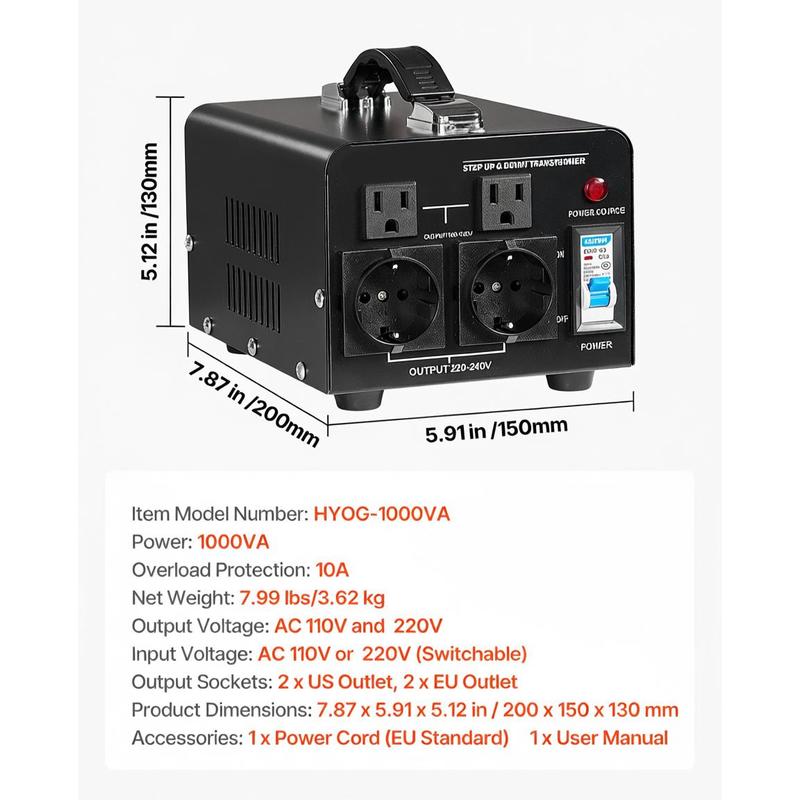 Power Voltage Changer 1000VA F - Heavy Equipment Breaker 评论和价格